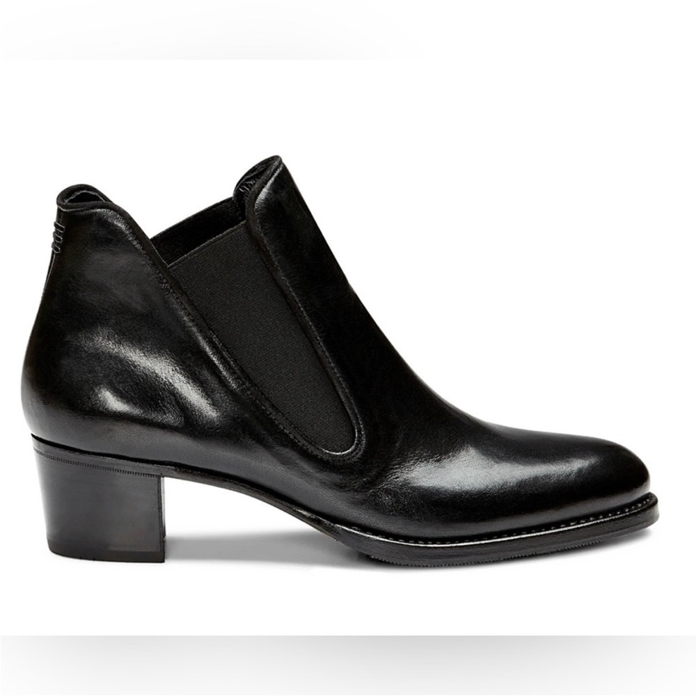 SARAH FLINT Ellie x Gravati Black Leather Heeled Ankle Boots 9.5